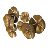 Pannello Decorativo In Ferro 80x6x57 Cm Flowe Goldy Oro Ver.B