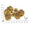 Pannello Decorativo In Ferro 80x6x57 Cm Flowe Goldy Oro Ver.B