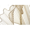 Pannello Decorativo In Ferro A Fiori Glam Leaf 79x5x68 Cm Oro