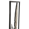 Pannello Decorativo In Ferro E Legno Foglie 30,5x1,9x91 Cm Oro E Argento Ver.A