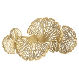 Pannello Decorativo In Ferro Iris Verticale 115x5x64 Cm Oro