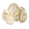 Pannello Decorativo In Ferro Iris Verticale 115x5x64 Cm Oro