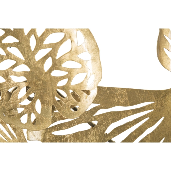 Pannello Decorativo In Ferro Iris Verticale 115x5x64 Cm Oro