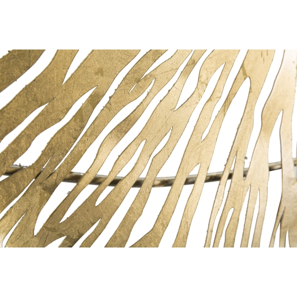 Pannello Decorativo In Ferro Iris Verticale 115x5x64 Cm Oro