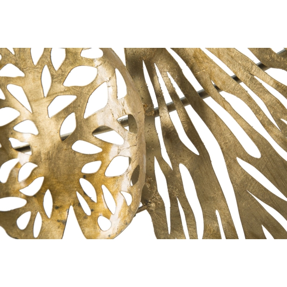 Pannello Decorativo In Ferro Iris Verticale 115x5x64 Cm Oro