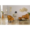 Pannello Decorativo In Ferro Iris Verticale 115x5x64 Cm Oro
