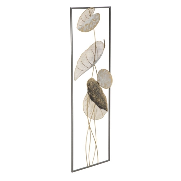 Pannello Decorativo Loto 31x5x89,5 Cm In Ferro Multicolore Ver.A