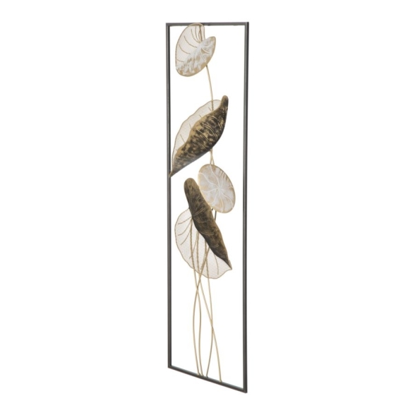Pannello Decorativo Loto 31x5x89,5 Cm In Ferro Multicolore Ver.A