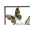 Pannello Decorativo Murale In Ferro Farfalle 31x2,5x90 Cm Nero/Argento
