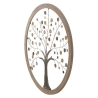 Pannello Decorativo Rotondo Albero Della Vita 80x2 Ferro E Legno Mix Color