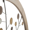 Pannello Decorativo Rotondo Albero Della Vita 80x2 Ferro E Legno Mix Color