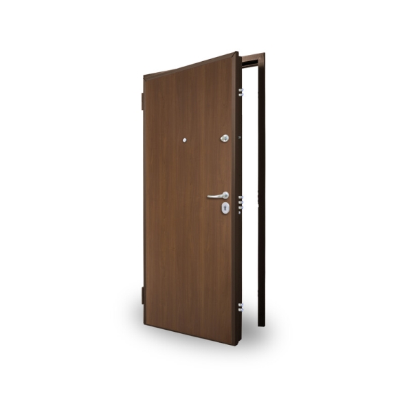 Porta Blindata Con Controtelaio Casse 3 Noce Medio 90X210 Sx