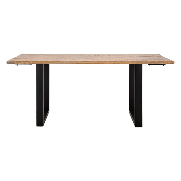 Tavolo Da Pranzo Allungabile 180-280x90x77 In Legno Gambe In Ferro Edge