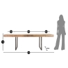 Tavolo Da Pranzo Allungabile Industrial 160-240x90x77H Mumbai