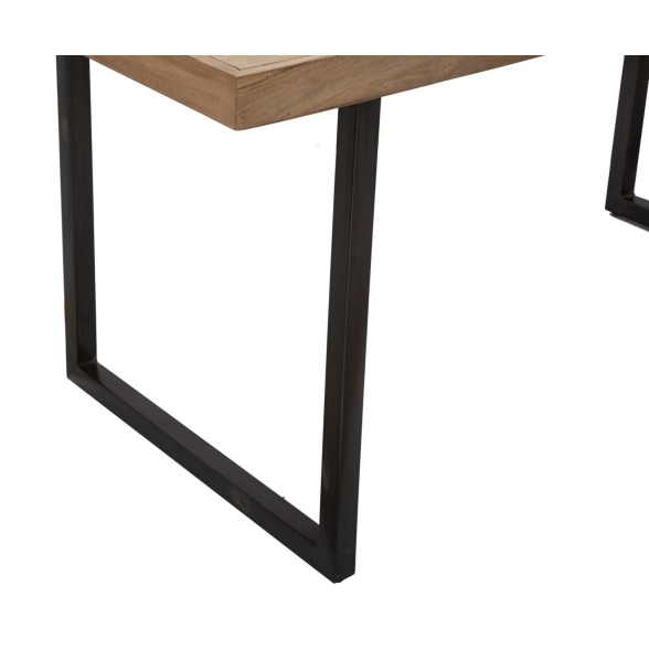 Tavolo Da Pranzo In Legno Gambe In Ferro Nere 175x90x77 Mumbai