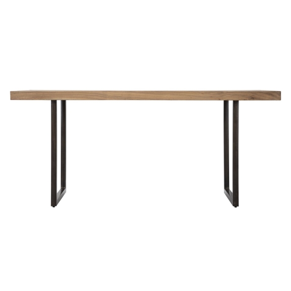 Tavolo Da Pranzo In Legno Gambe In Ferro Nere 175x90x77 Mumbai