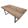 Tavolo Da Pranzo In Legno Gambe In Ferro Nere 175x90x77 Mumbai