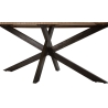 Tavolo Da Pranzo Industrial In Legno Gambe Nere Incrociate 180x90x77