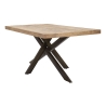 Tavolo Da Pranzo Industrial In Legno Gambe Nere Incrociate 180x90x77