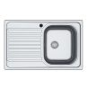 Lavello Cucina Da Appoggio In Acciaio Inox 79x50 Cm 1 Vasca Sinistro