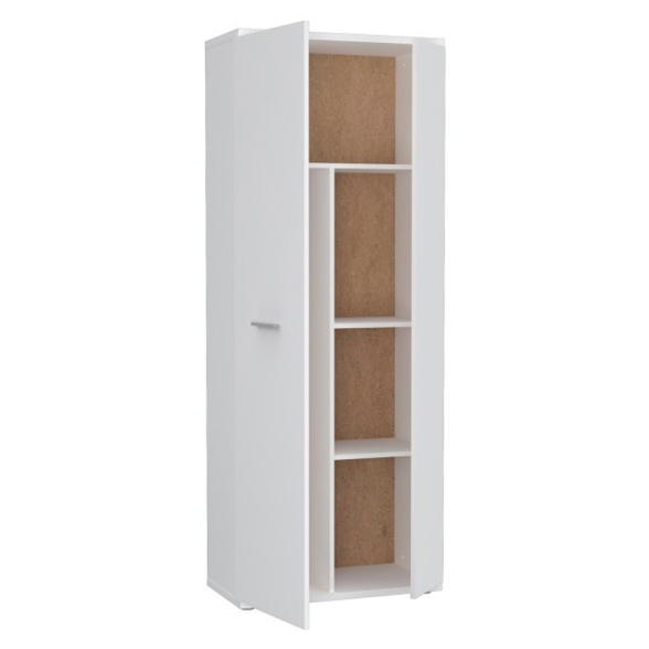 Armadio Multiuso Portascope 2 Ante 5 Vani 70x35x180h Nube Bianco