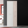 Armadio Multiuso Portascope 2 Ante 5 Vani 70x35x180h Nube Rovere Cenere E Bianco