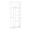 Armadio Multiuso Portascope 2 Ante 5 Vani 70x35x180h Nube Rovere Cenere E Bianco
