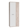 Armadio Multiuso Portascope 2 Ante 5 Vani 70x35x180h Nube Rovere Cenere E Bianco