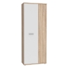 Armadio Multiuso Portascope 2 Ante 5 Vani 70x35x180h Nube Rovere E Bianco