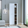 Armadio Scarpiera Multiuso 2 Ante 6 Ripiani 70x35x180h Nube Bianco