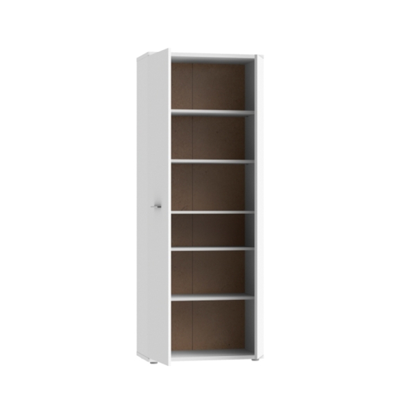 Armadio Scarpiera Multiuso 2 Ante 6 Ripiani 70x35x180h Nube Bianco