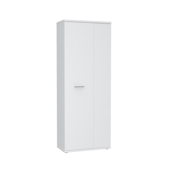 Armadio Scarpiera Multiuso 2 Ante 6 Ripiani 70x35x180h Nube Bianco