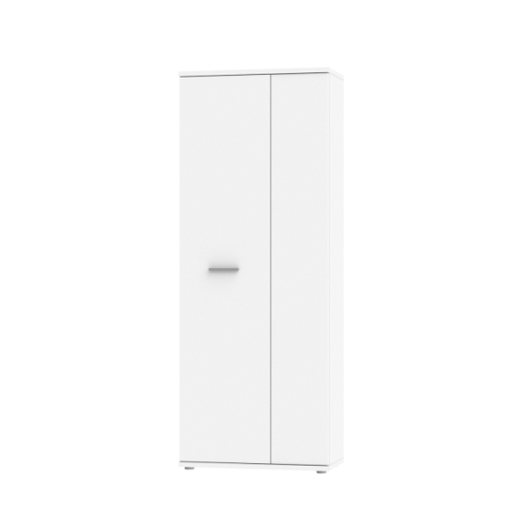 Armadio Scarpiera Multiuso 2 Ante 6 Ripiani 70x35x180h Nube Bianco