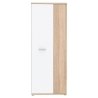 Armadio Scarpiera Multiuso 2 Ante 6 Ripiani 70x35x180h Nube Bianco E Rovere