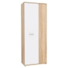 Armadio Scarpiera Multiuso 2 Ante 6 Ripiani 70x35x180h Nube Bianco E Rovere