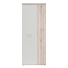 Armadio Scarpiera Multiuso 2 Ante 6 Ripiani 70x35x180h Nube Bianco e Rovere Cenere