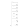 Armadio Scarpiera Multiuso Con Specchio 7 Ripiani 50x35x180h Nube Bianco