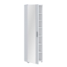 Armadio Scarpiera Multiuso Con Specchio 7 Ripiani 50x35x180h Nube Bianco