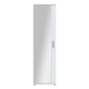 Armadio Scarpiera Multiuso Con Specchio 7 Ripiani 50x35x180h Nube Bianco