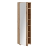 Armadio Scarpiera Multiuso Con Specchio 7 Ripiani 50x35x180h Nube Rovere