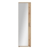Armadio Scarpiera Multiuso Con Specchio 7 Ripiani 50x35x180h Nube Rovere