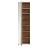 Armadio Scarpiera Multiuso Con Specchio 7 Ripiani 50x35x180h Nube Rovere