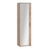 Armadio Scarpiera Multiuso Con Specchio 7 Ripiani 50x35x180h Nube Rovere