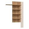 Mensola Verticale 4 Ripiani 132x22x190 Cm Lehman Rovere E Sabbia
