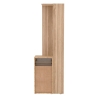 Mobile Ingresso 65x34x196 Con Specchio E Barra Appendiabiti Teka Bianco E Rovere