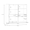 Mobile Soggiorno 120x40x110h 3 Ante 1 Cassetto Lewis Rovere E Grigio Chiaro
