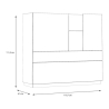 Mobile Soggiorno 120x40x110h 3 Ante 1 Cassetto Lewis Rovere E Grigio Chiaro