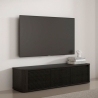 Mobile TV Da Terra 3 Ante 170x40x40 Design Moderno Lehman Rovere Nero