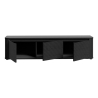 Mobile TV Da Terra 3 Ante 170x40x40 Design Moderno Lehman Rovere Nero
