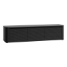 Mobile TV Da Terra 3 Ante 170x40x40 Design Moderno Lehman Rovere Nero